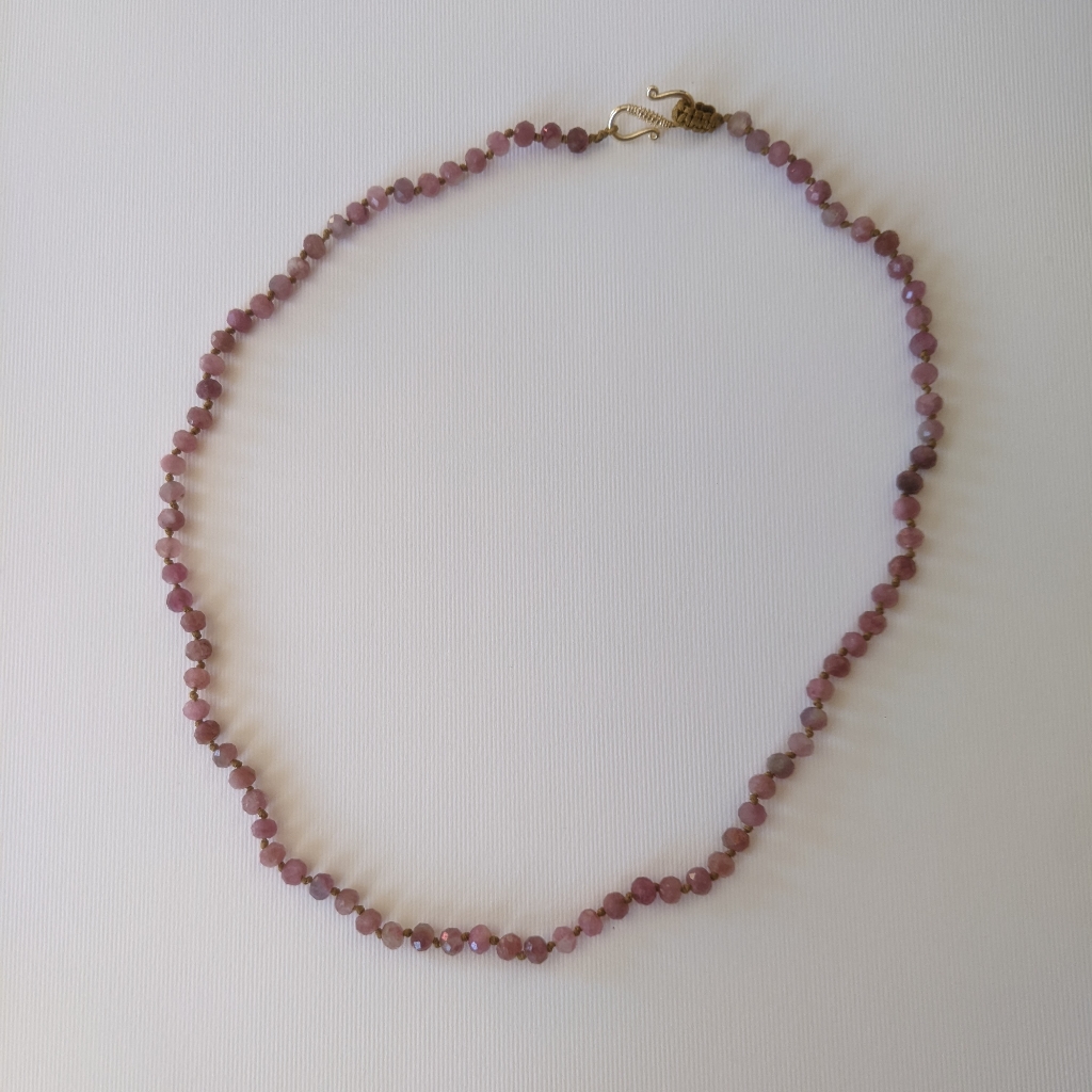 Vintage Mini Pink Quartz Choker Necklace